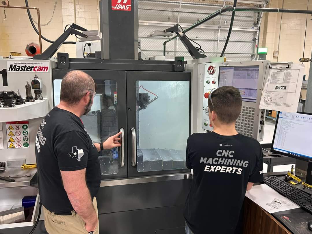 In a practical shop environment, students learn how to program, prep, cut, and inspect parts using commercial software, CNC machines, and other tools.