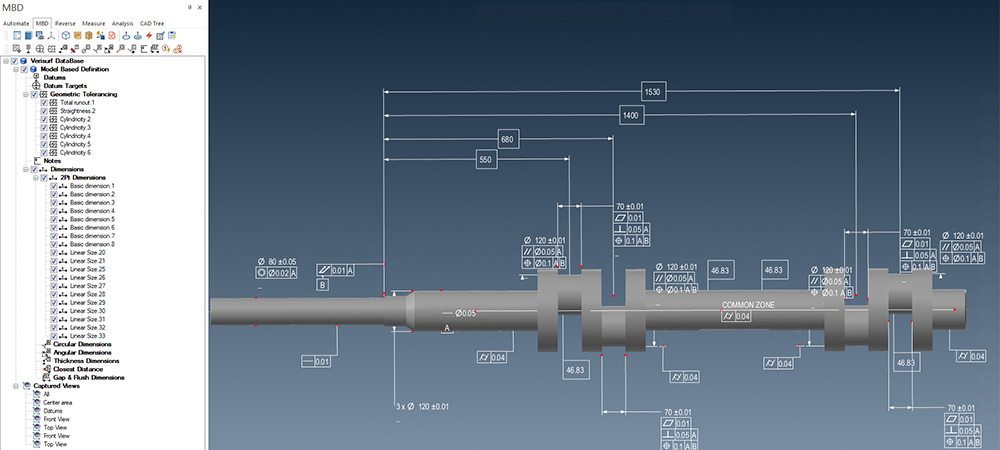 crankshaft in CAD with MBD