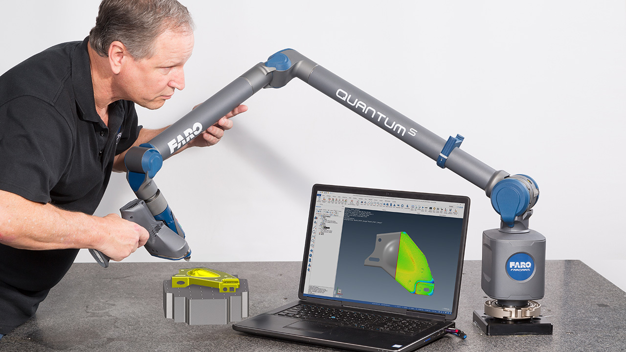 scanning sheet metal part with FARO and Verisurf